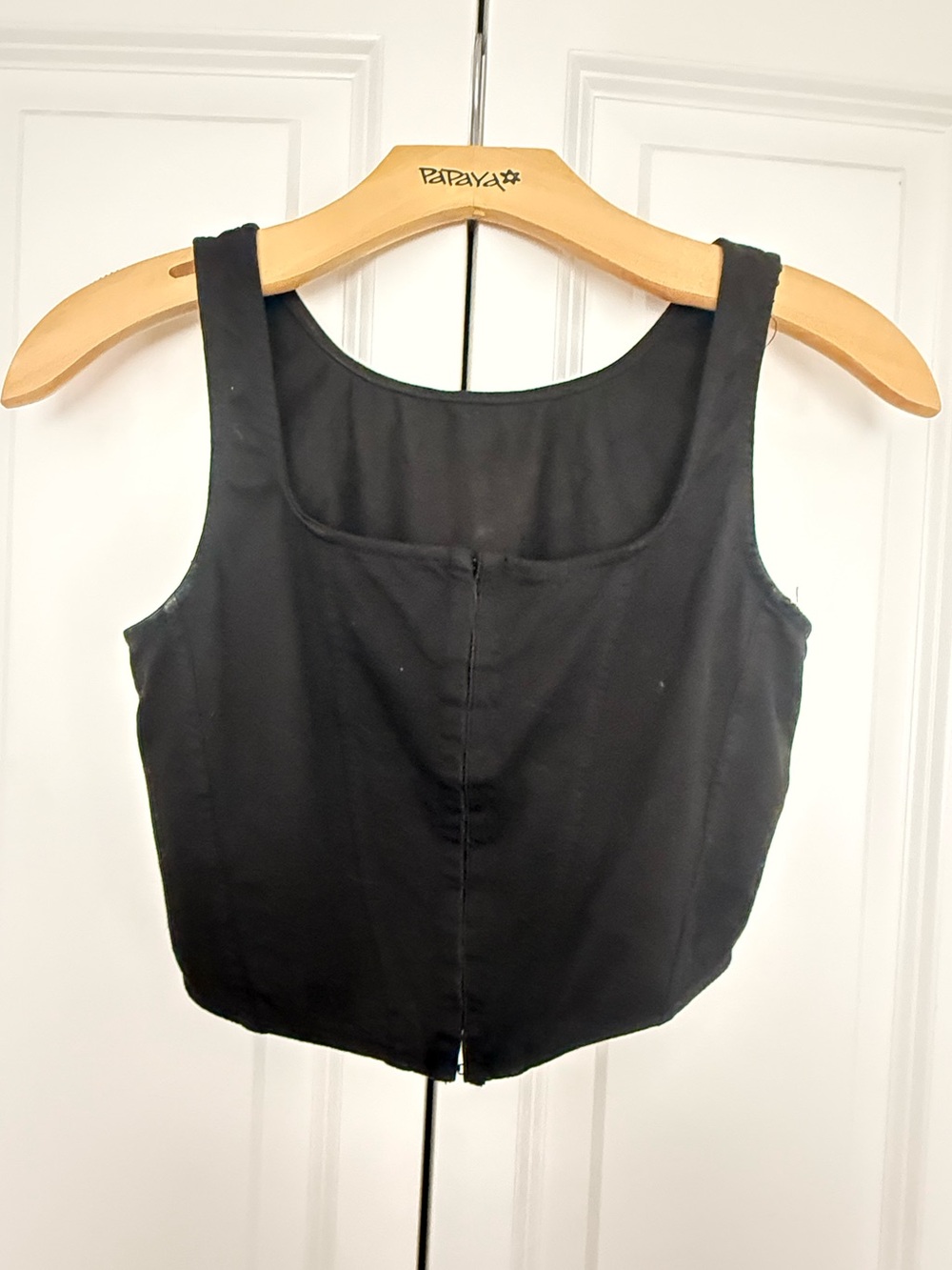 Black Cropped Tank Top